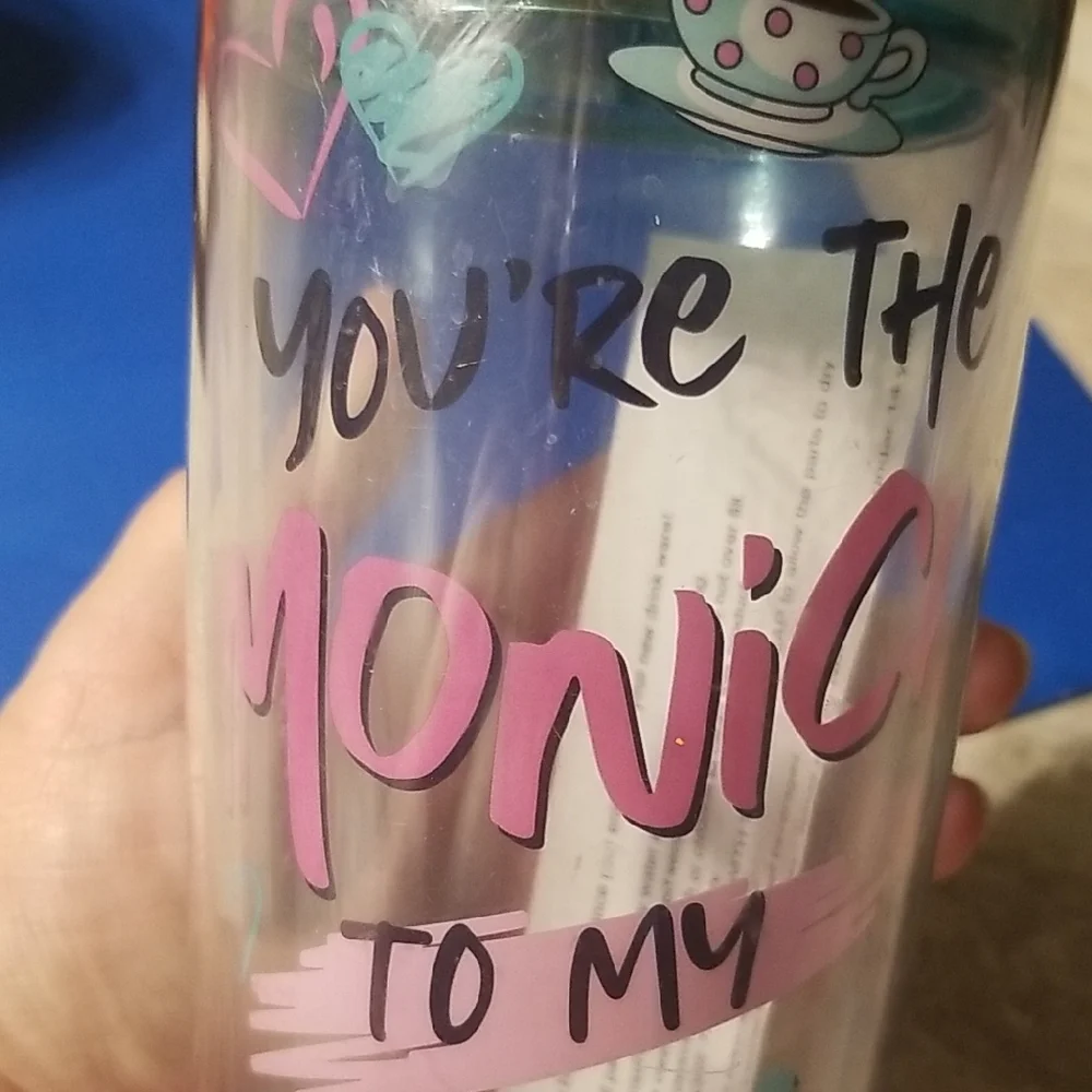 FRIENDS Tumbler with Pink, Blue, and Black Accents - Picture 3 of 8